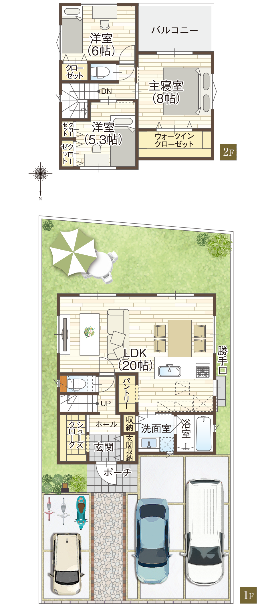 香芝市狐井PART2の4号地の参考プラン