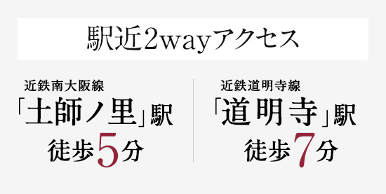 駅近2wayアクセス