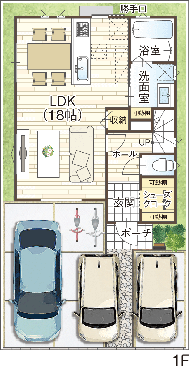 藤井寺市道明寺6丁目の3号地参考プラン2の1F