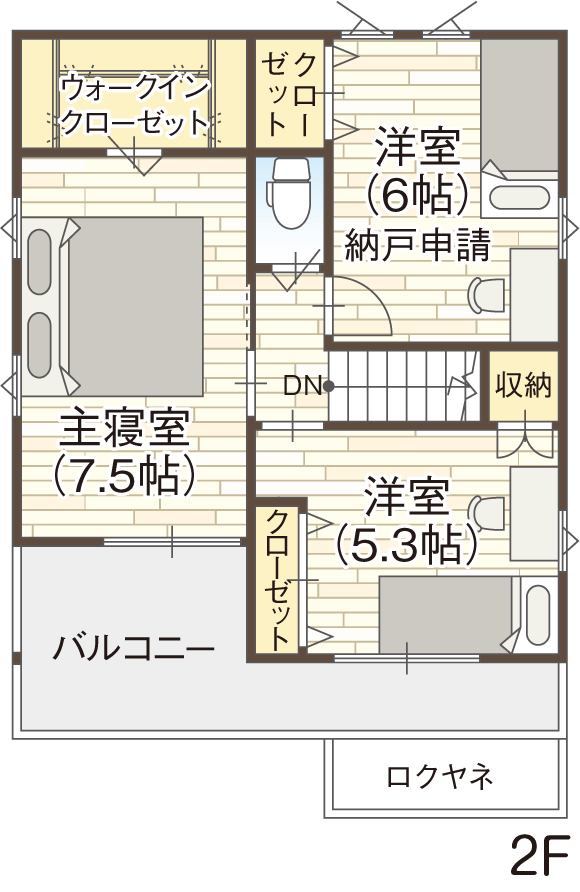 藤井寺市道明寺6丁目の3号地参考プラン2の2F