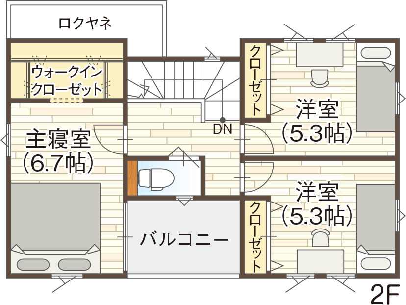 藤井寺市道明寺6丁目の9号地参考プラン2F
