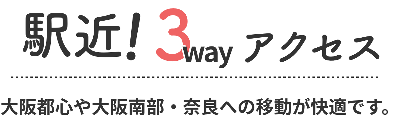 駅近！3WAYアクセス