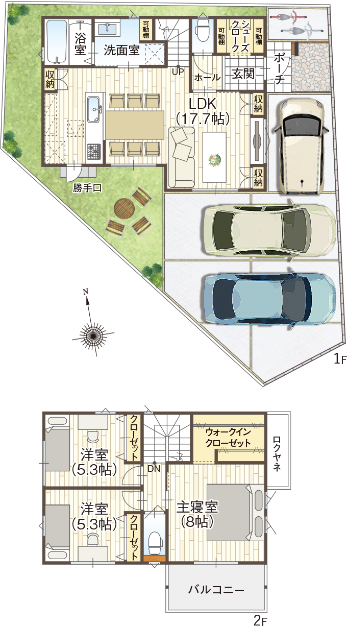 誉田7丁目 1号地 参考プラン間取り