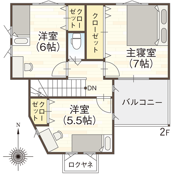 藤井寺市沢田の1号地参考プラン2F