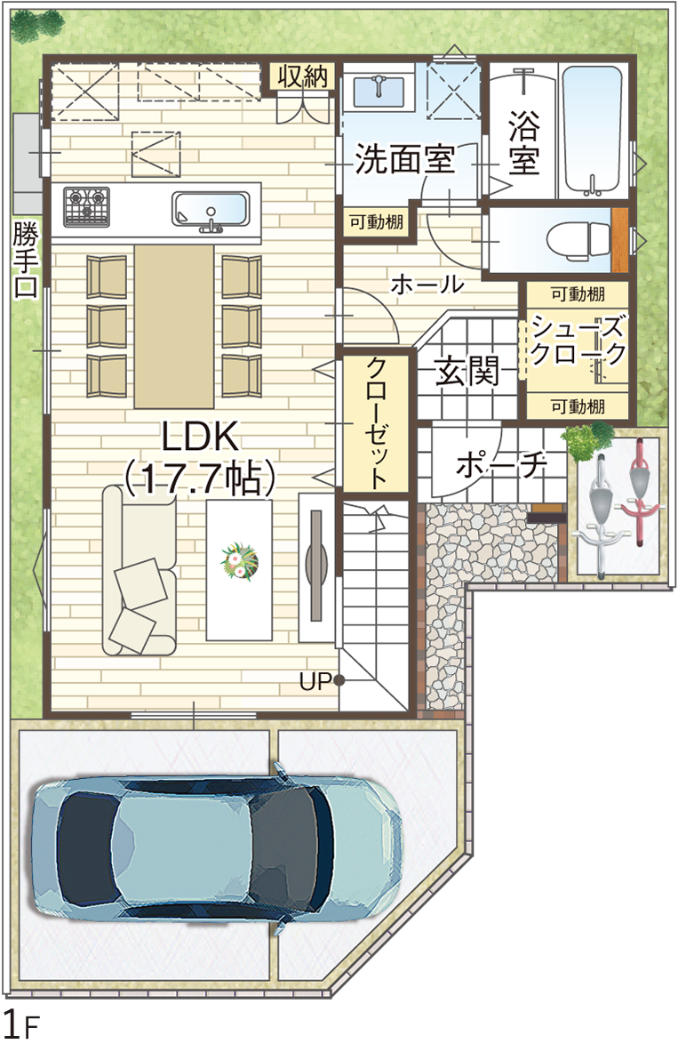 藤井寺市沢田の4号地参考プラン1F