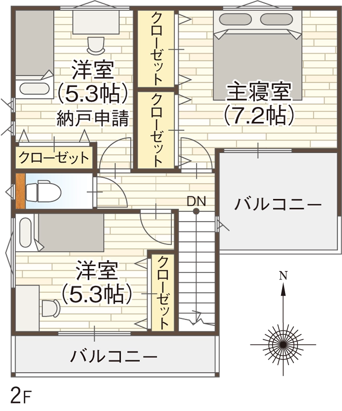 藤井寺市沢田の4号地参考プラン2F