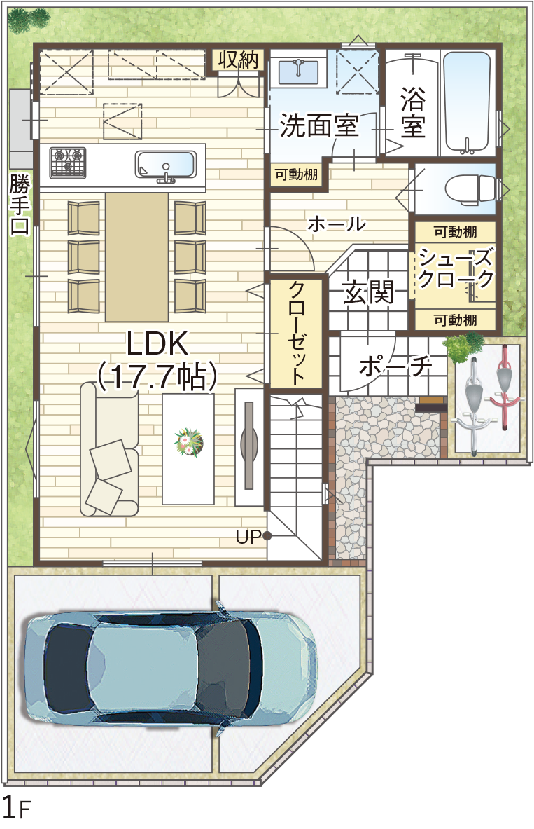 藤井寺市沢田の4号地参考プラン1F