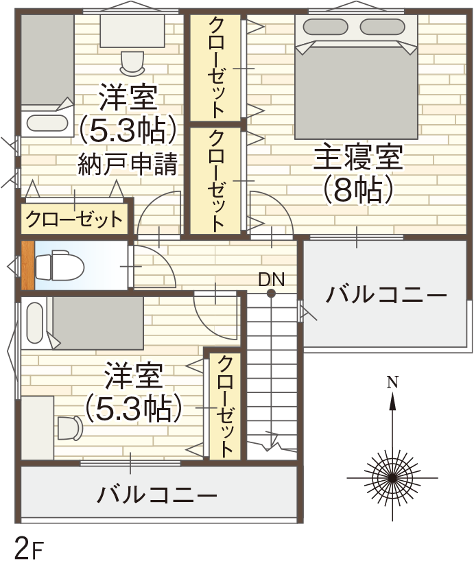 藤井寺市沢田の4号地参考プラン2F