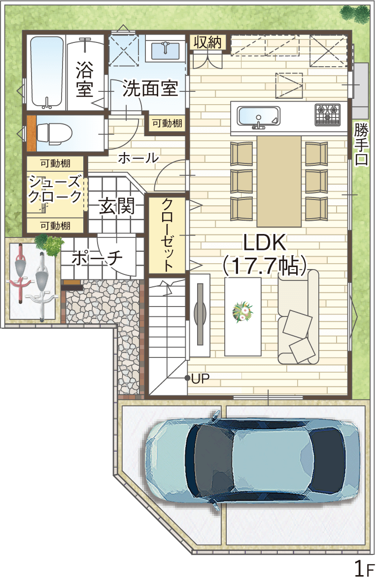 藤井寺市沢田の5号地参考プラン1F