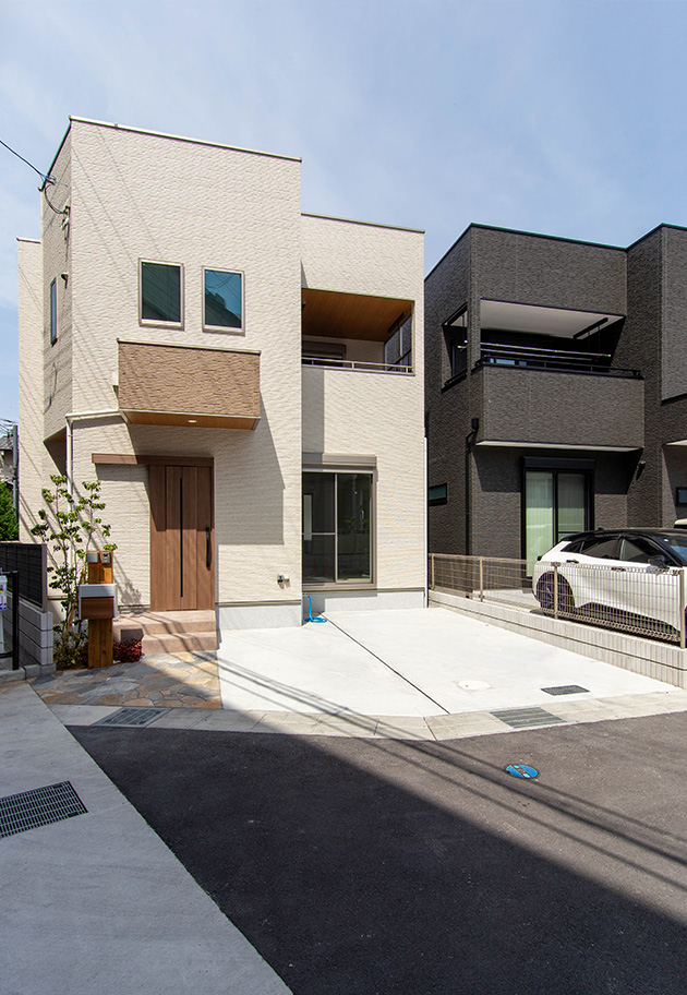 現地1号地モデルハウスの外観施工例