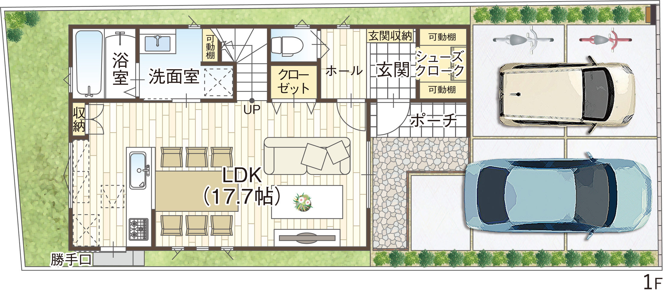 15号地1階間取り