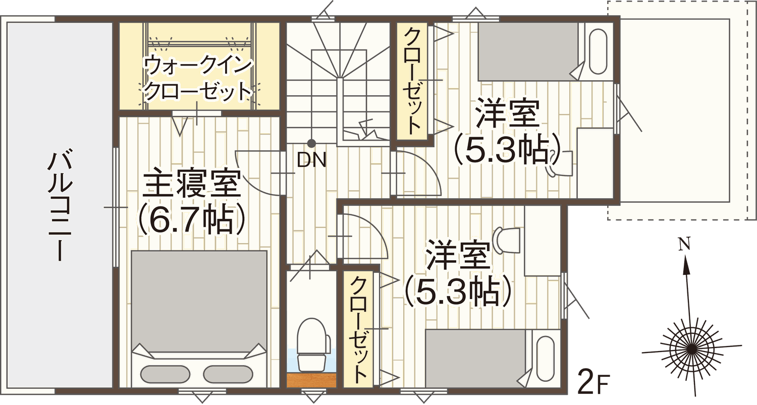 15号地2階間取り