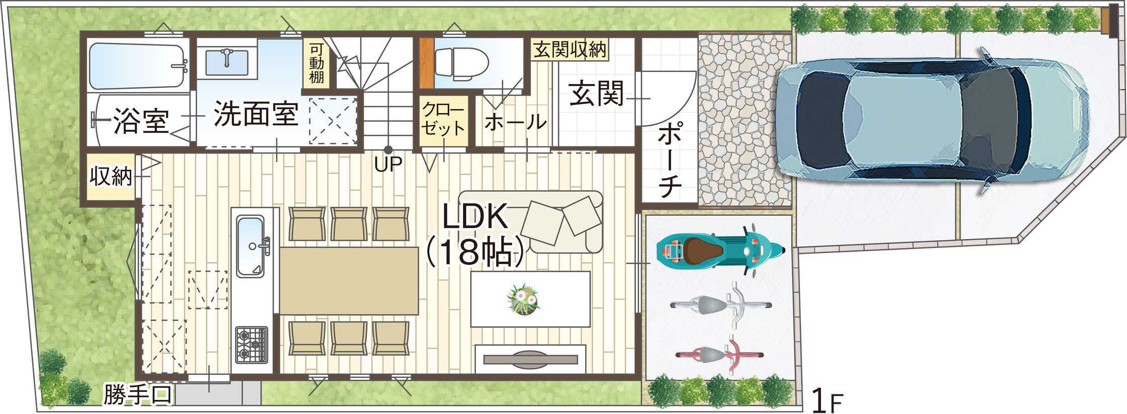 16号地1階間取り