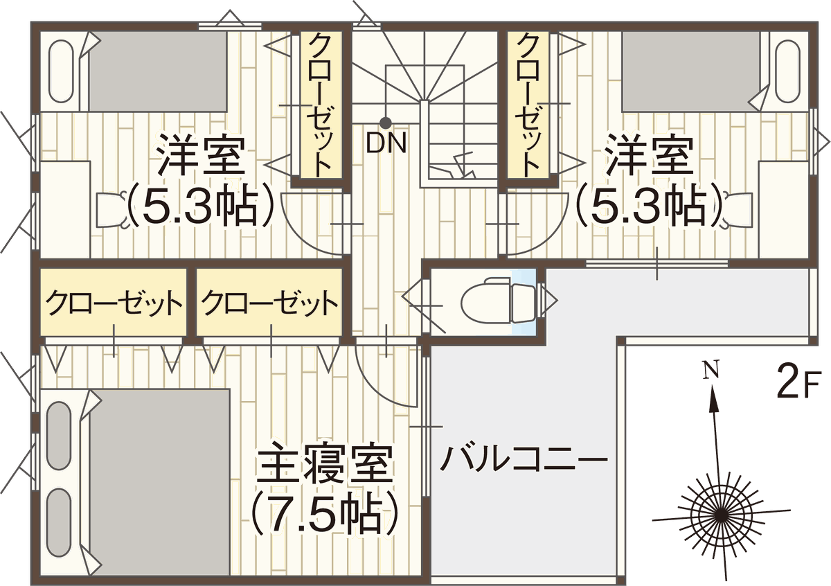 3号地2階間取り
